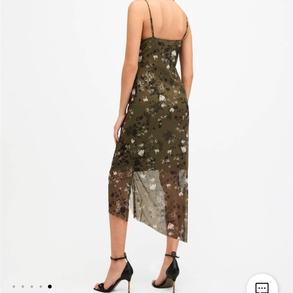 All Saints Ulla Mesh Draped Kora Midi Dress size 8 - Picture 4 of 8